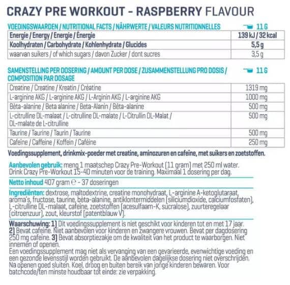 Crazy Pre Workout Van Body Fit 37