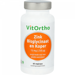 VitOrtho Zink Bisglycinaat en koper capsules