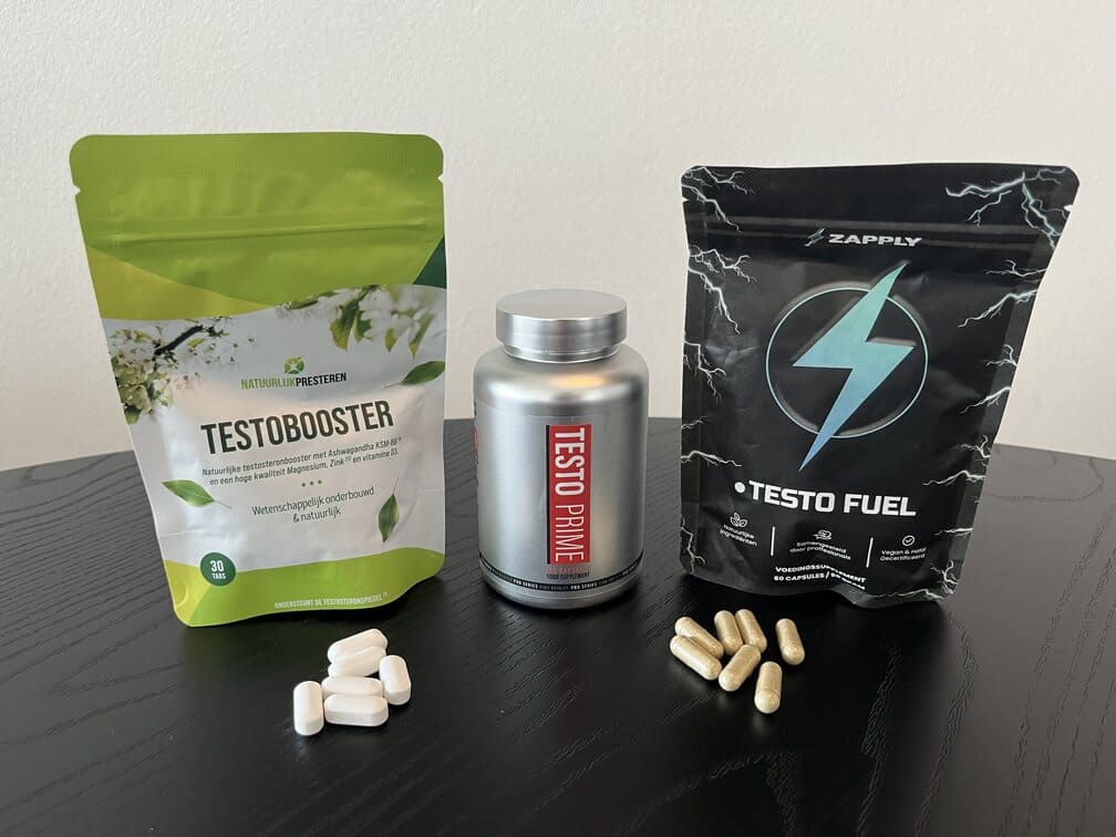 Testobooster van Natuurlijk Presteren, Testo Prime en Testo Fuel van Zapply in supplementen test van InfoFitness.nl