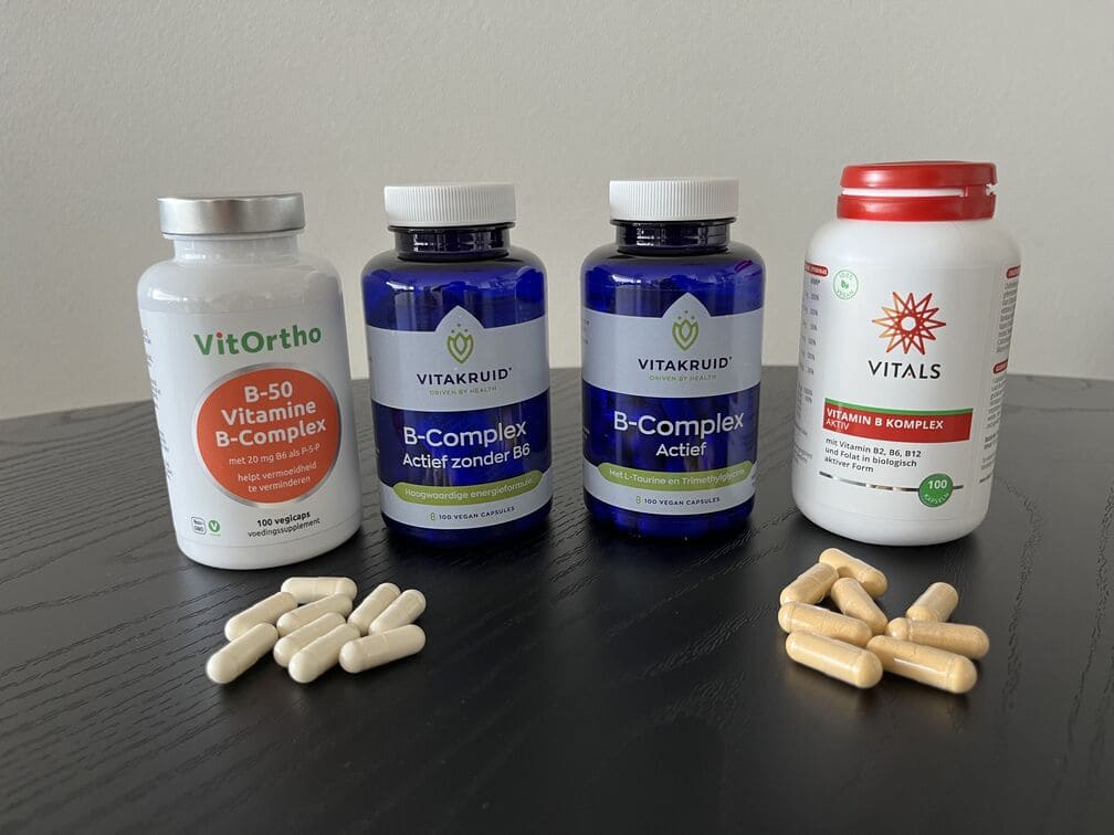 Vitamine B Complex van VitOrtho, Vitakruid (met en zonder B6) en Vitals in Vitamine B test door InfoFitness.nl
