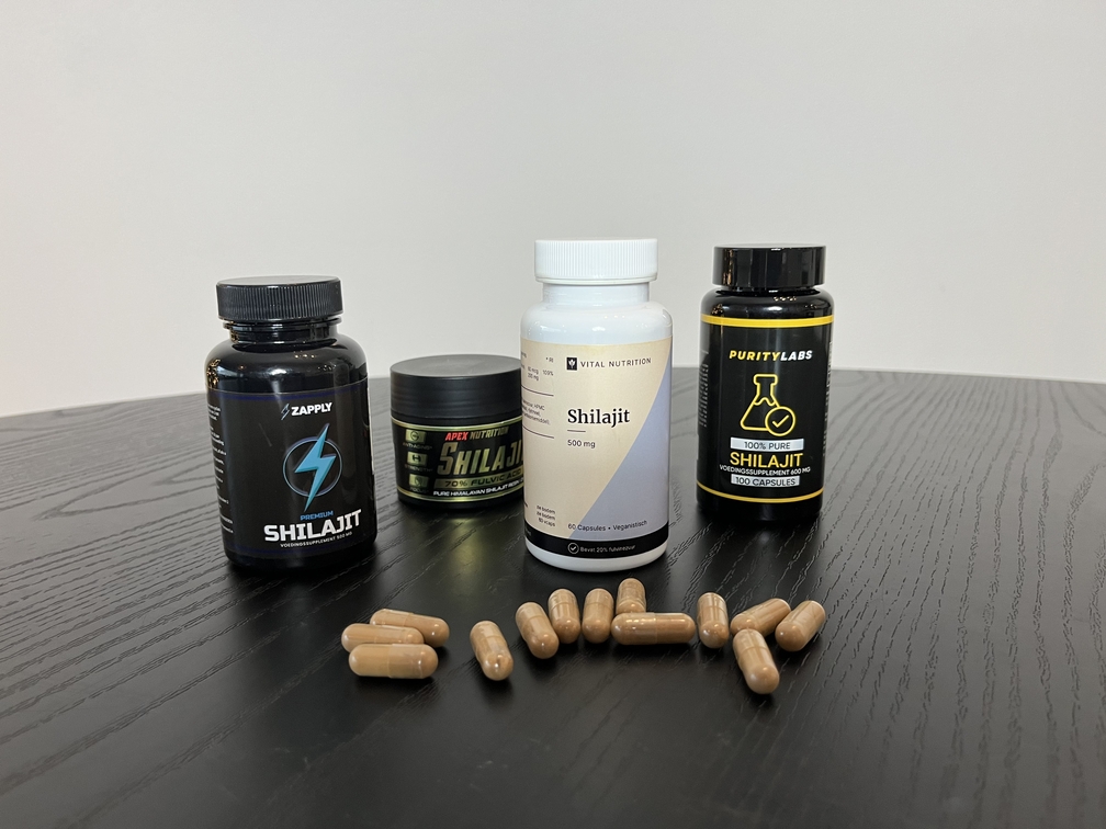 Shilajit van Vital Nutrition, Zapply, Apex Nutrition en PurityLabs in beste shilajit test uitgevoerd door InfoFitness.nl