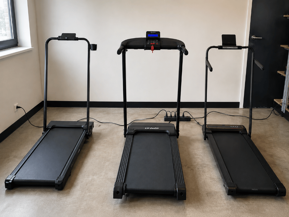 Moovv, Easystep en VirtuFit loopbanden tijdens de InfoFitness producttest